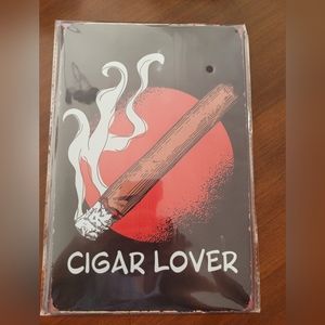 Decorative tin sign cigar lovers new